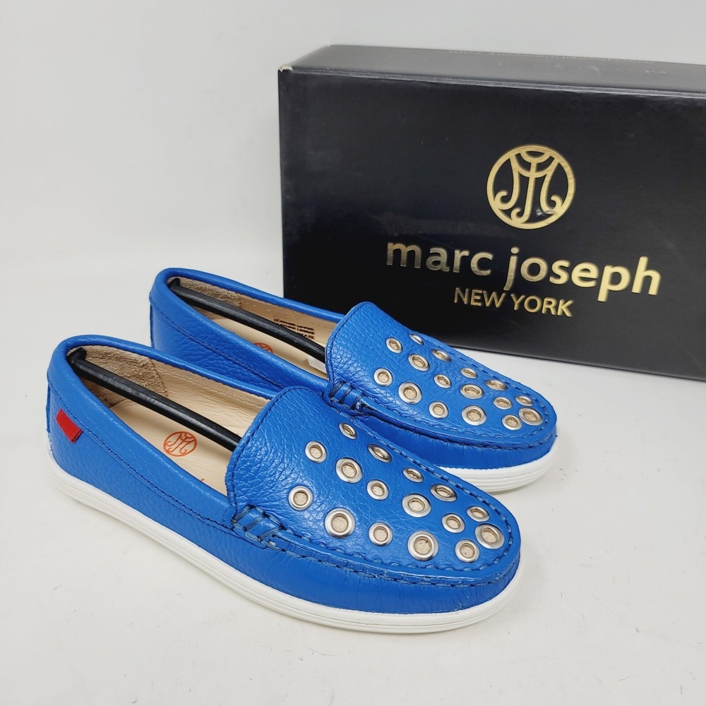 Marc Joseph NY boys Slip-On Shoes sz 11 Blue Nubuck